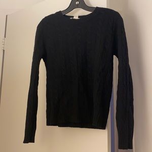 Black 100% Cashmere Sweater
